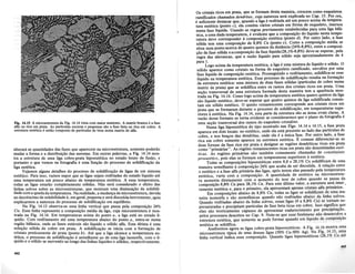Fig. 14.15 A microestrutura da Fig. 14.14 vista com maior aumento. A matriz branca e a fase
alfa ou rica em prata. As particulas escuras e pequenas sao a fase beta ou rica em cobre. A
estrutura eutetica e enta~ composta de particulas de beta numa matriz de alfa.
alterani as quantidades das fases que aparecem na microestrutura, somente poderao
mudar a forma e a distribui~ao das mesmas. Em outras palavras, a Fig. 14.14 mos-
tra a estrutura de uma liga cobre-prata hipoeutetica no estado bruto de fusao, e
portanto 0 que vemos na fotografia e uma fun~ao do processo de solidificac;ao da
liga eutetica.
Vejamos alguns detalhes do processo de solidifica~ao de ligas de um sistema
eutetico. Para isso, vamossupor que as ligas sejam resfriadas do estado liquido ate
umatemperatura urn pouco abaixo da temperatura eutetica. A essa temperatura,
todasas ligas estariio completamentesolidas. Nao sera considerado 0 efeito das
linhas solvus sobre as microestruturas. que mostram uma diminui~ao da solubili-
dade com a quedada temperatura. Narealidade, a mudan<;a de microestrutura, devida
ao decrescimo de solubilidade e, em geral, pequena e sera discutida brevemente, apos
explicarmos a natureza do processo de solidifica~ao em equilibrio.
Na Fig. 14.13 observa-se uma linha vertical que passa pela composic;ao 24%
Cu.·.Essa linha representa a composi~ao media da liga, cuja microestrutura e mos-
trada na Fig. 14.14. Em temperaturas acima do ponto a, a liga esta no estado li-
quido. Com resfriamento ate uma temperatura abaixo do ponto a, entra-se numa
regiaobifasica, onde as fases estiveis sao liquido e solido alfa. Esta ultima e uma
solu~ao solida de cobre em prata. A solidifica~ao se inicia com a formac;ao de
cristais praticamente de prata (ponto b). Ate que a liga alcance a temperatura eu-
te~ca, 0 pr?~esso de solidificac;ao e semelhante ao deuma liga isomorfa, com 0 If-
qUldo e 0 sohdo se movendo ao longo das linhas liquidus e solidus, respectivamente.
462
Os cristais ricos em prata, que se formam desta maneira, crescemcomo;esqu~letos
ramificados chamados dendritas, cuja natureza sera.explicada no Cap...15. Porora,
e suficiente destacar que, quando a liga e resfriada ate urn pouco acima da. temp~ra7
tura eutetica (ponto c), ela contem varios cristais em forma de esqueleto,imersos
numa fase liquida. U sando as regras previamente estabelecidas para uma.liga bifa-
sica, a uma dada temperatura, e evidente que a composi~ao do liquido nesta tempe-
ratura deve corresponder acomposi~ao eutetica (ponto d). Por outro lado, a fase
solida tem uma composi~ao de 8,8% Cu (ponto e). Como a composi~ao media se
situa num pontoacerca 