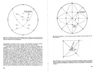 Fig. 5.8 A orienta~ao do eixo de tensao original na Fig. 5.7 situa-se a cerca de 45° do polo do
plano (111) e a cerca de 900 do polo do (111). Estes sao os dois pianos de escorregamento que
contem a dire~ao ativa de escorregamento.
estereognifica e mostrado na Fig. 5.10, que e uma amplia9ao da proje9ao estereo-
gnifica mostrando somente osdois triiingulos que sao de nossointer~sse.
Como indicado.anteriormente, .a posi9ao do eixo de tellsao na proje9ao este-
reognifica tende.a mover-se.para a dire9~0 ativa deescorregalIlento atraves das
posi96esah a2 e a3.Uma movimenta9aodeste tipo leva a llmapo~i9ao como (l4,
que se.situa em urn outro triiingul() estereografico, onde a tensao .•decisalhamento
projetadae maior n() sistema de. escorregamento (l n)[llO]. Como resultado, 0
escorregamento iniciar-se-a nesse sistema de escorregamento, denomillado sistema
conjugado de escorregamento,e 0 eixode tensao ira agoramover-seell1 ull1a.traje-
taria para a dire9ao deescorregall1ento [1101.Teorica
lIl
ente, emboraesta m.udan9a
no sistema de escorregamento deva.ocorrer quand() 0 eixo de tensa().cruza a linha
que separa os dois triiingulos estereograficos, M sempre alguma histerese antes que
o sistema conjugado de escorregamento passe a agir. 0 grau dessahisterese de-
pende de diversos fatoresque nao serao discutidos aqui. 0 diagrama mostra clara-
mente que 0 escorregamento no segundo. sistema (ou c()njugado) levara 0 eixo de
tensao de voltaao triiingulo estereografico original, onde 0 sistema primano de
escorregamento e novamente favorecido..E portanto d~ se esperarque 0 sistema
primario de escorregamento ira. eventualmente predominar num ponto como a5. e 0
eixo de tensao ira novamente mover-se para a dire9ao de escorregamento do sis-
168
Fig. 5.9 Sob compressao,o eixo de tensao (a) gira emdire~ao ao polo do plano ativo de
escorregamento.
Fig. 5..10. Quando oeixo de tensao deixa seu triiingulo estere.ognifico original,. urn segundo
sistema ou sistema conjugado de escorreg!1ment? toma-se mms altame~te ten~lOnado que 0
sistema primario de escorregamento. DepOis que IStO ocorre, a deforma~ao se da em ambos os
sistemas.
169
 