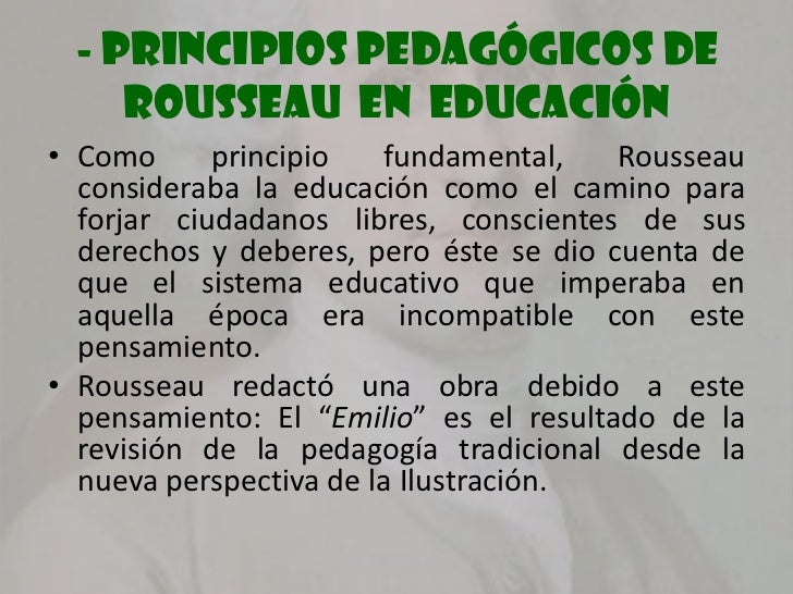 Resultado de imagen de rousseau la educacion