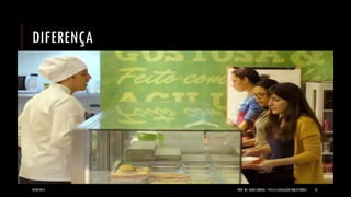 DIFERENÇA 
24/09/2014 
PROF. MS. AGNES ARRUDA | ÉTICA E LEGISLAÇÃO PUBLICITÁRIAS 
18  