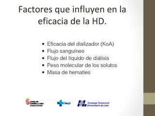 Factores que influyen en la
eficacia de la HD.
 