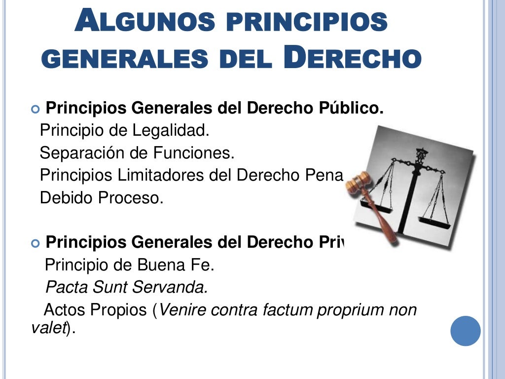 Principios generales del derecho