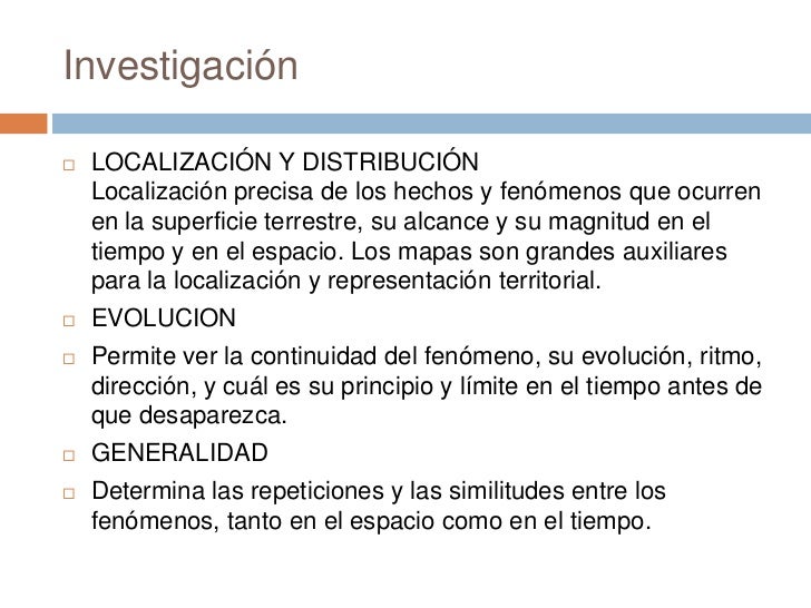 Principios metodológicos de la geografia