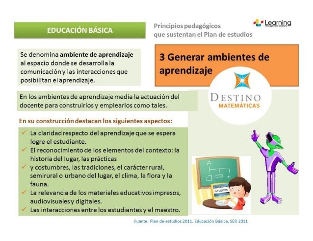 Principios pedagógicos SEP plan 2011