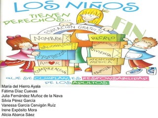 María del Hierro Ayala
Fátima Díaz Cuevas
Julia Fernández Muñoz de la Nava
Silvia Pérez García
Vanessa García Cervigón Ruíz
Irene Expósito Mora
Alicia Abarca Sáez
 