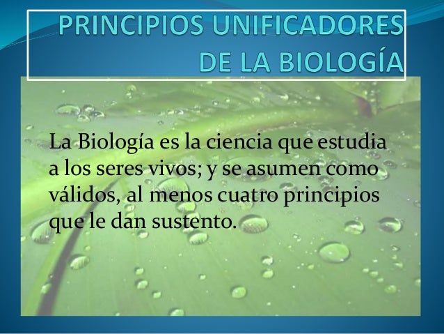 Principios unificadores de la biología