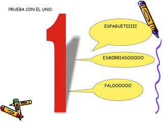 PRUEBA CON EL UNO: PALOOOOOO ESMIRRIADOOOOO ESPAGUETIIIII 