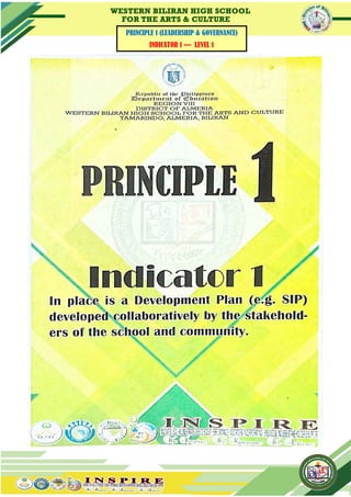 PRINCIPLE 1
PRINCIPLE 1 (LEADERSHIP & GOVERNANCE)
INDICATOR 1 — LEVEL 1
 