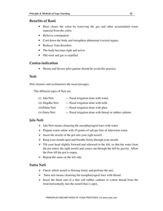 Notes for Principles and Methods of Yoga Practices | PDF