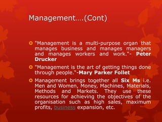 Principle and practices of management ch1 | PPTX