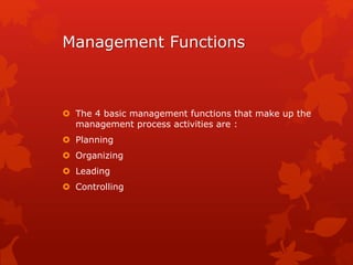 Principle and practices of management ch1 | PPTX