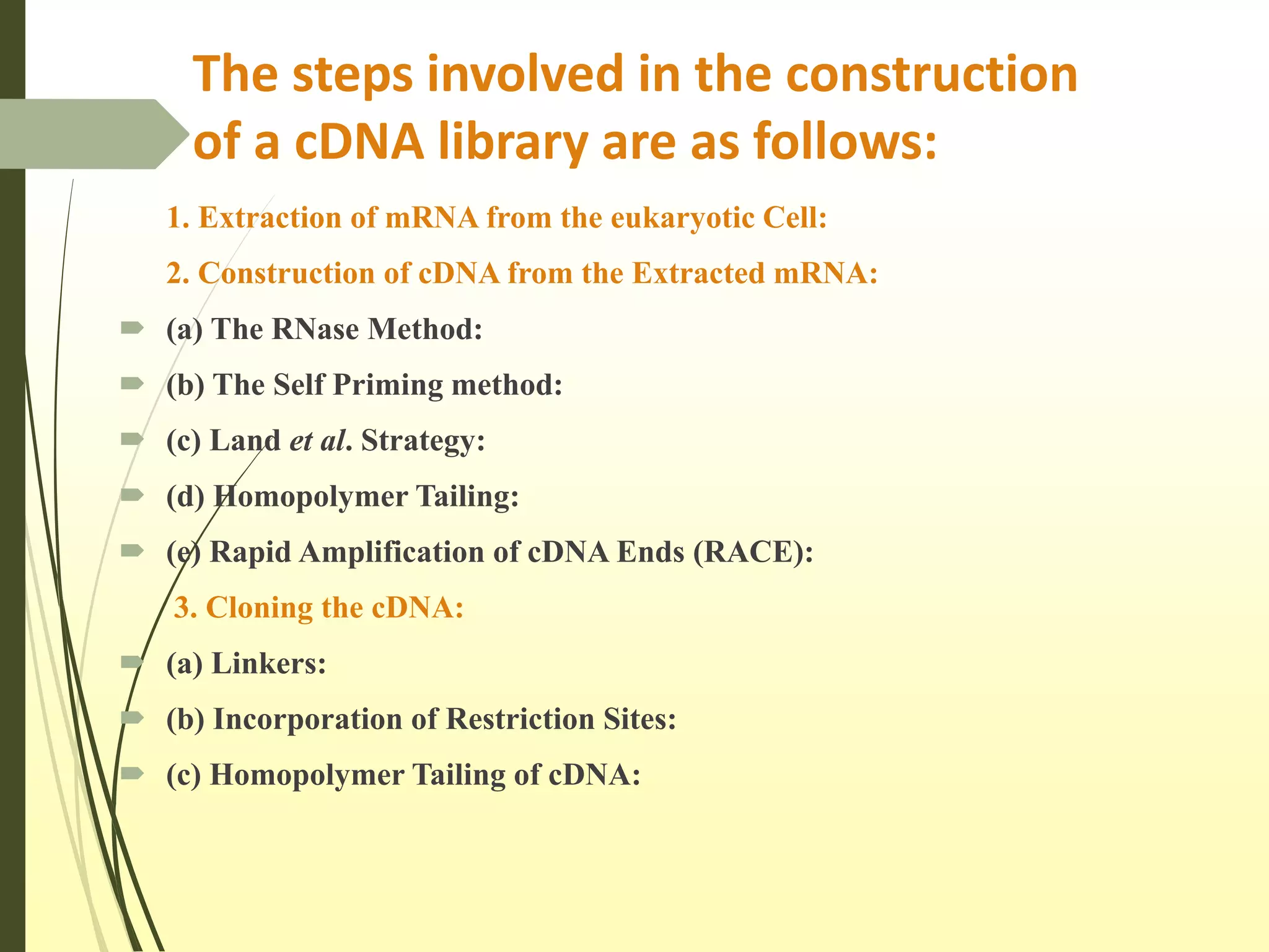 Principle and procedure for making Genomic library and cDNA library.pptx