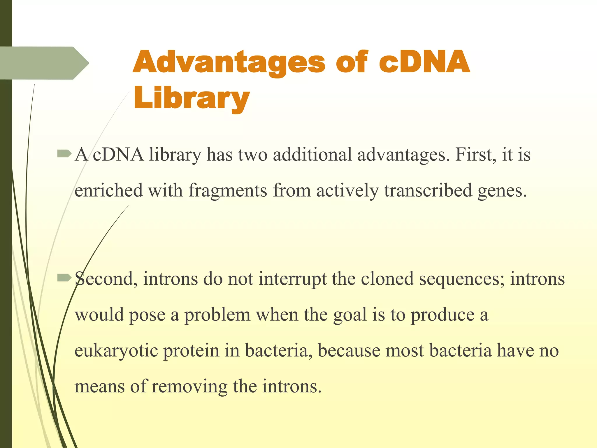 Principle and procedure for making Genomic library and cDNA library.pptx