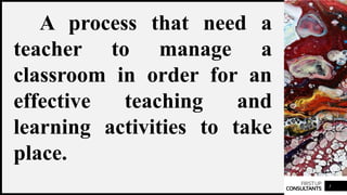 Principle of Classroom Management | PPTX