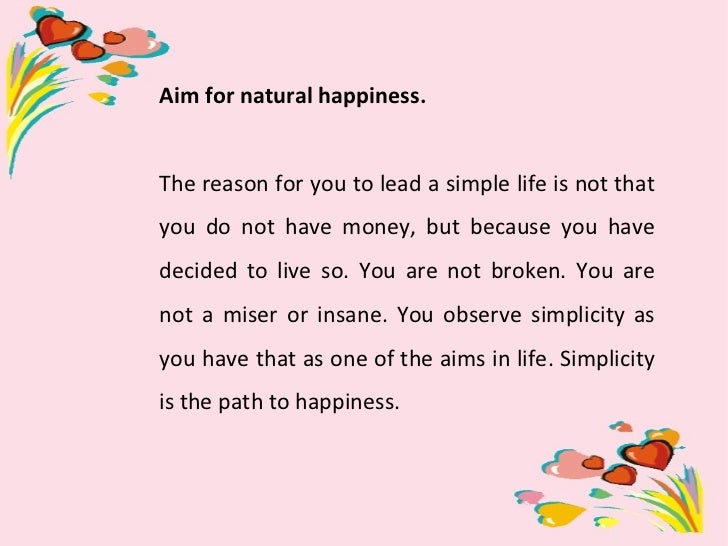Principled simplicity