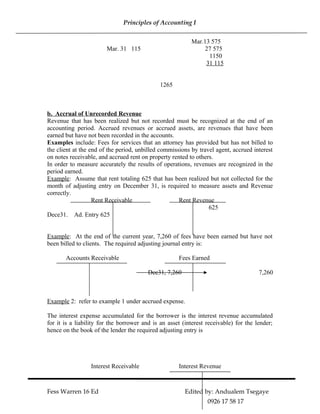 Unrecorded Receivable Example Principle of accounting | DOC