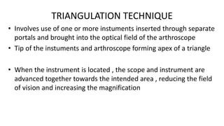 PRINCIPLE OF ARTHROSCOPY n.pptx Dr Ashish pargaie Orthopaedic resident ...