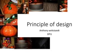 Principle of design
Anthony wettstaedt
DPI1
 