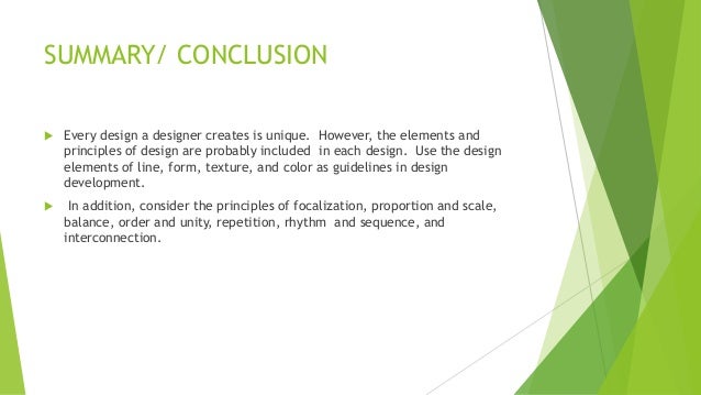 Principle of landscape design