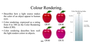 Light Colour Rendation Principle of lumination design | PPTX