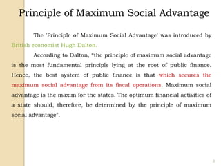 Principle of maximum social advantage