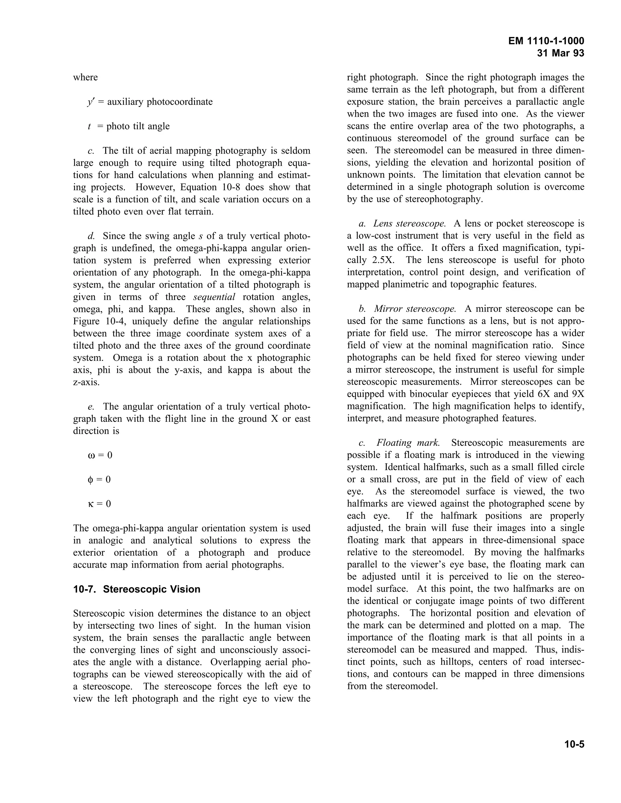 Principle of photogrammetry | PDF