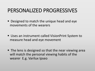 Principle of progressive addition lenses | PPTX