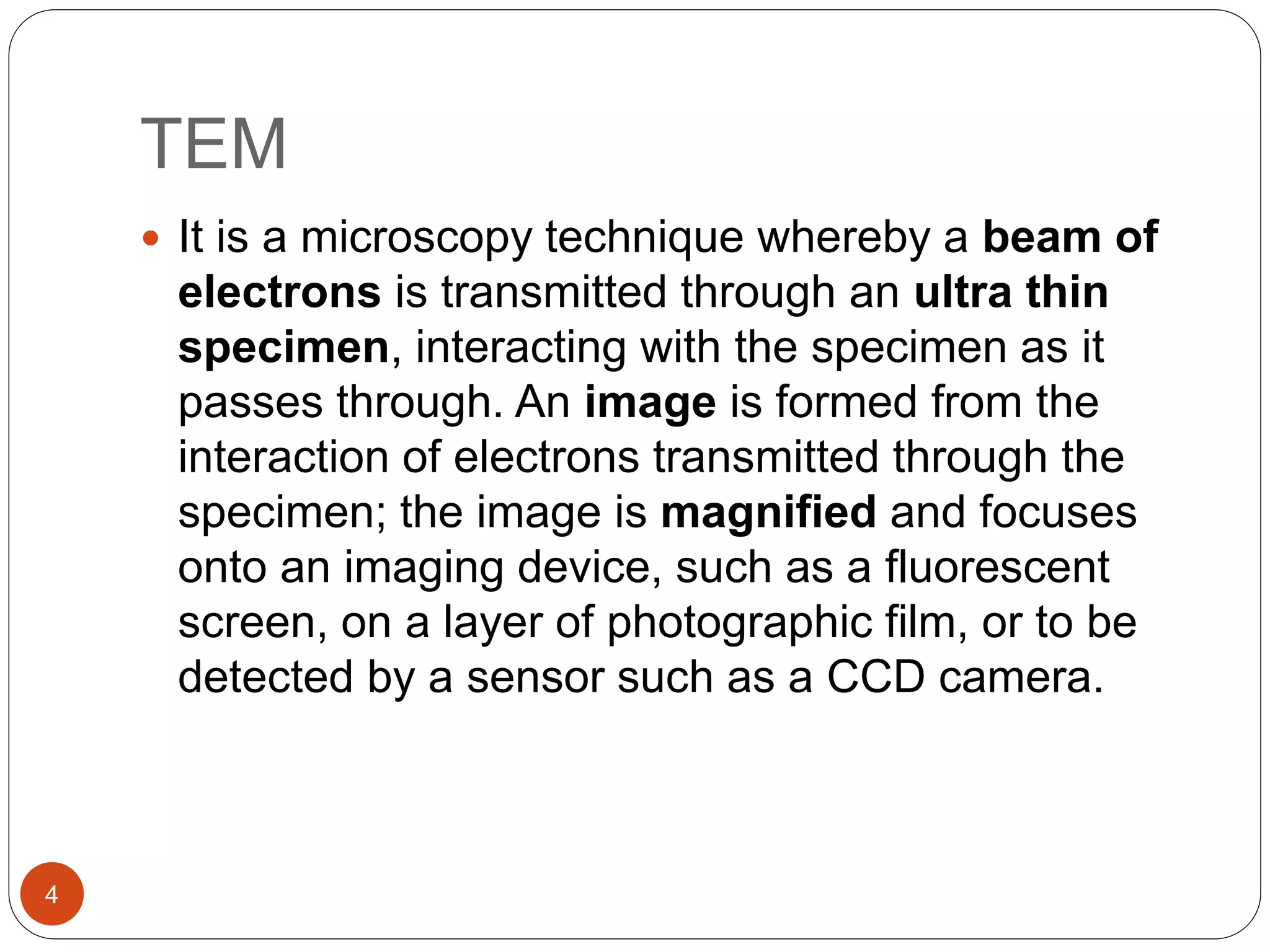 Principle of transmission electron microscope. | PPTX