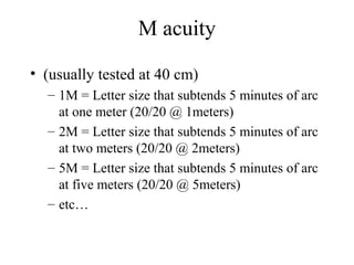 principle of visual acuity charts class
