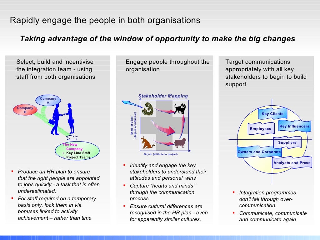 Post Merger Integration Principles