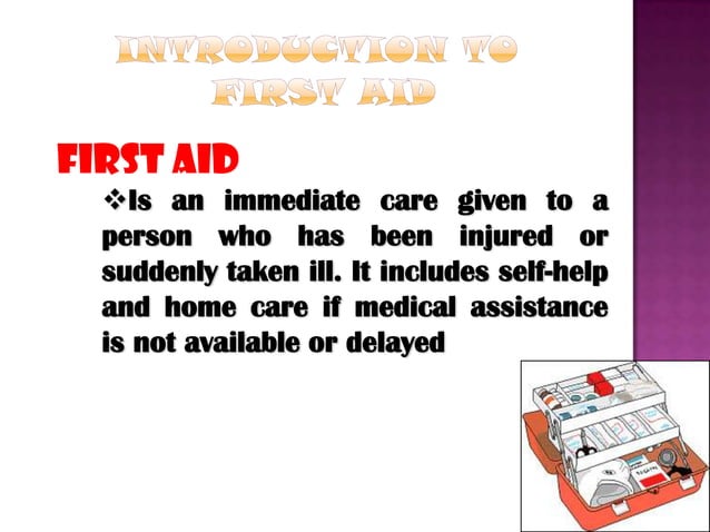 Principles of First Aid Edith