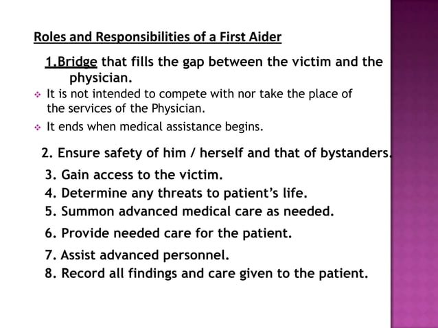 Principles of First Aid Edith