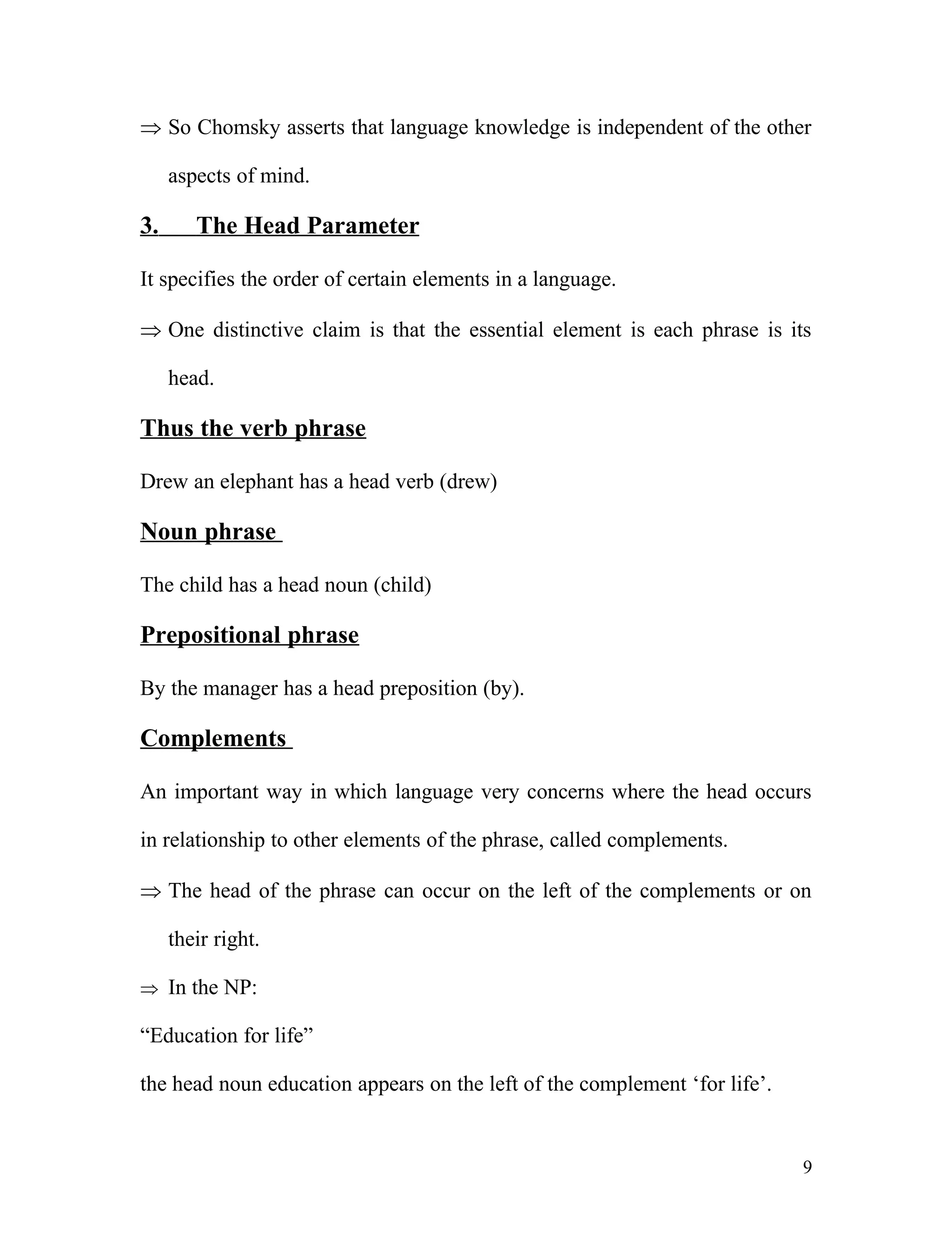 Principles And Parameter Of Universal Grammar