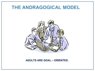 ADULTS ARE GOAL – ORIENTED. 