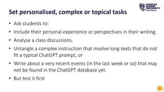 Embracing AI in new forms of assessment | PPTX