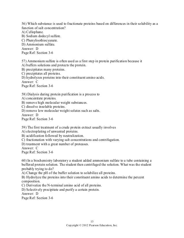 Principles Of Biochemistry 5th Edition Moran Test Bank