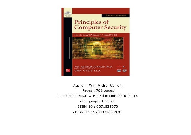 Principles of Computer Security, Fourth Edition (Official ...