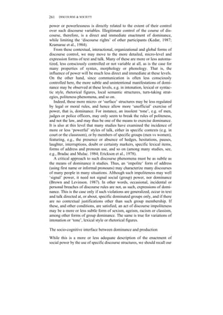 Principles Of Critical Discourse Analysis