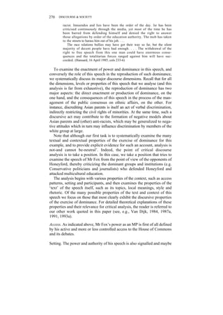 Principles Of Critical Discourse Analysis