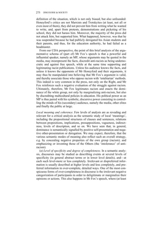 Principles Of Critical Discourse Analysis