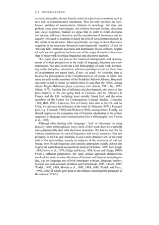 Principles Of Critical Discourse Analysis