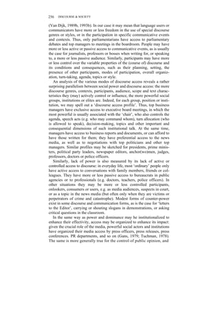 Principles Of Critical Discourse Analysis