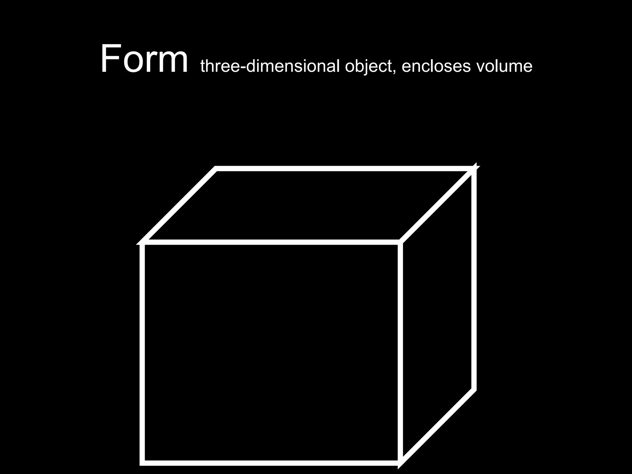 Form  three-dimensional object, encloses volume 