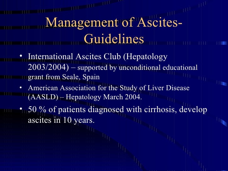 Principles Of Management Of Ascites Combined Principles Of Management Of Ascites Combined