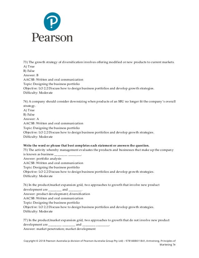 Principles Of Marketing Australian 7th Edition Armstrong Test Bank