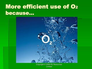 Copyright © 2006 PE Resources
Limited
More efficient use of O2
because…
 