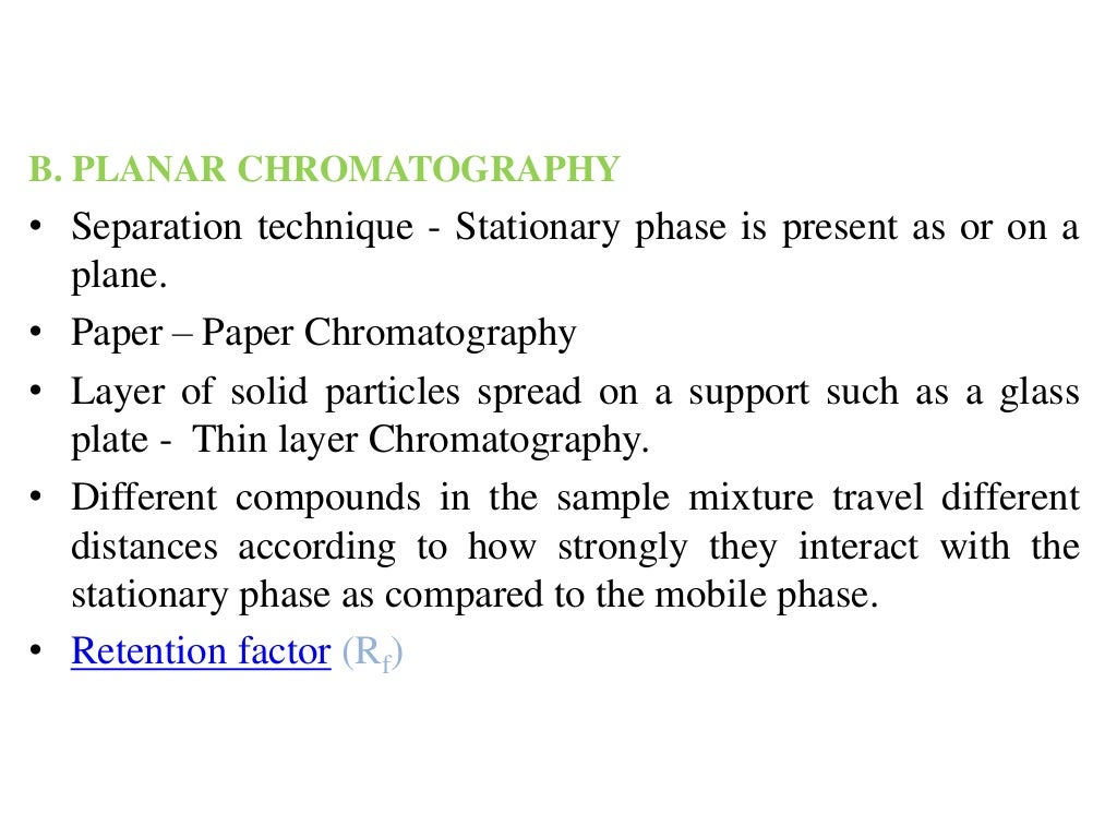 Principles and application of chromatography