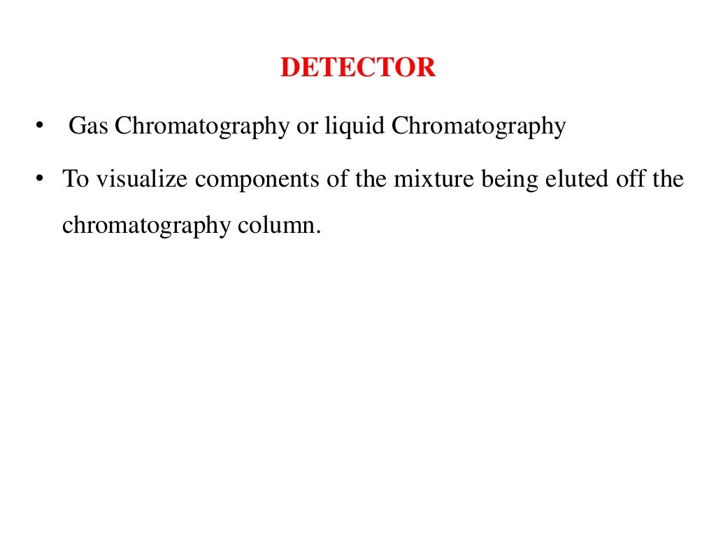 Principles and application of chromatography