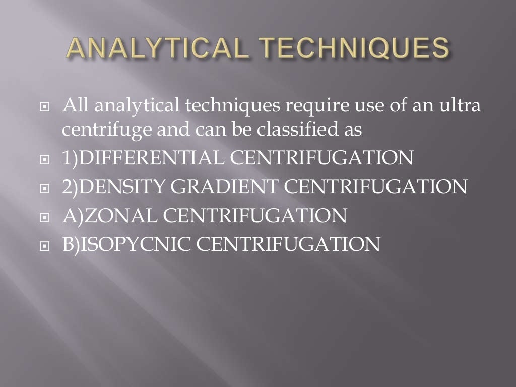 Principles and applications of centrifugation ppt