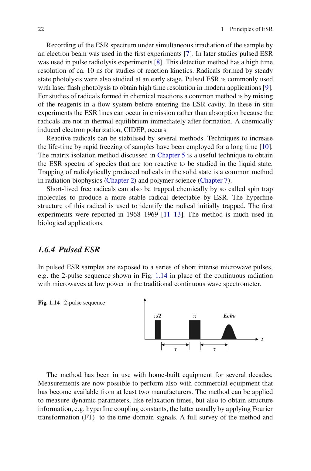 Principles and applications of esr spectroscopy